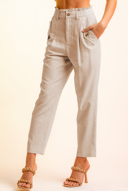 Side Button Long Pants